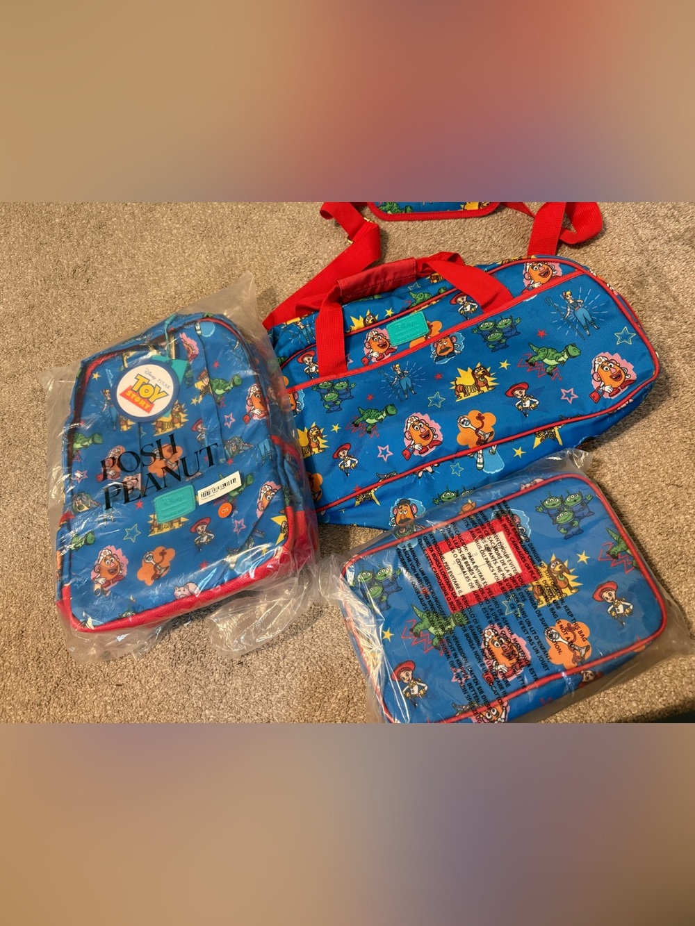 Toy Story Blue Kids Travel Bag Set